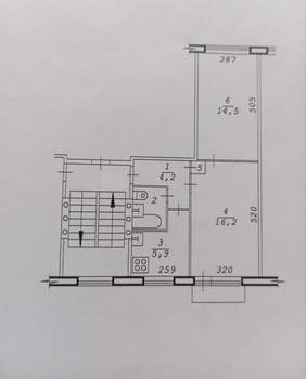 2-к квартира, вторичка, 44м2, 4/5 этаж
