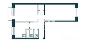 2-к квартира, вторичка, 46м2, 5/5 этаж