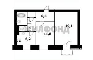 2-к квартира, вторичка, 49м2, 3/3 этаж