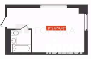 Студия квартира, вторичка, 27м2, 14/24 этаж