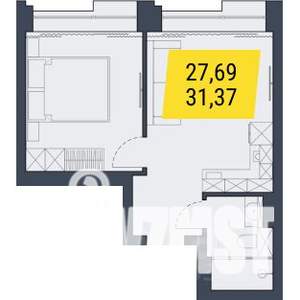 1-к квартира, вторичка, 31м2, 17/29 этаж