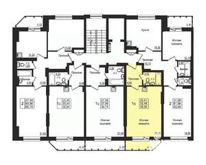 Студия квартира, строящийся дом, 33м2, 2/10 этаж