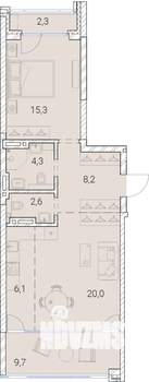 2-к квартира, вторичка, 69м2, 4/25 этаж