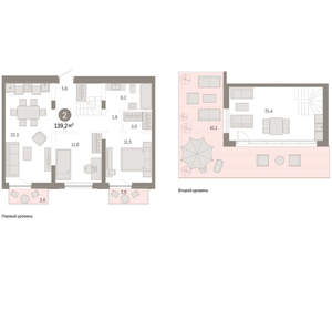 2-к квартира, вторичка, 139м2, 8/17 этаж