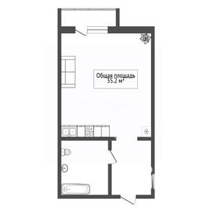 Студия квартира, вторичка, 35м2, 20/27 этаж