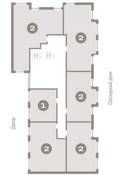 2-к квартира, вторичка, 60м2, 10/12 этаж