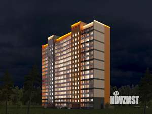 1-к квартира, строящийся дом, 34м2, 2/17 этаж