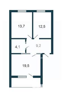 2-к квартира, вторичка, 59м2, 3/4 этаж