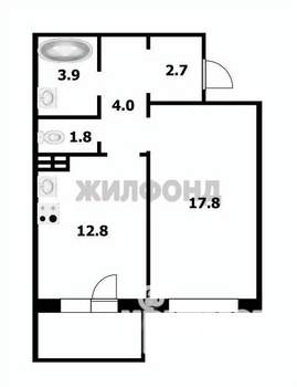 1-к квартира, сданный дом, 43м2, 5/18 этаж