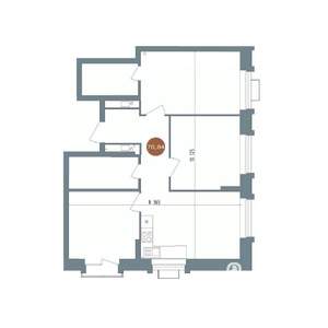 3-к квартира, строящийся дом, 71м2, 3/15 этаж