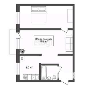 2-к квартира, вторичка, 41м2, 3/3 этаж