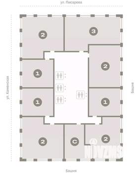 2-к квартира, вторичка, 85м2, 13/30 этаж