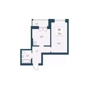 1-к квартира, вторичка, 41м2, 13/22 этаж