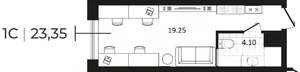 Студия квартира, вторичка, 23м2, 3/24 этаж