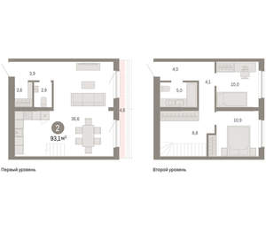 2-к квартира, вторичка, 93м2, 15/15 этаж
