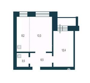 1-к квартира, вторичка, 44м2, 9/11 этаж