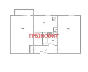 2-к квартира, вторичка, 43м2, 2/5 этаж