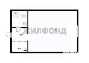 1-к квартира, вторичка, 17м2, 4/4 этаж