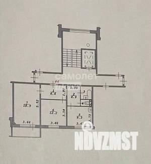 2-к квартира, вторичка, 56м2, 8/10 этаж