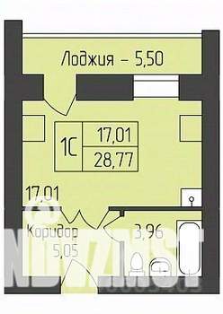Студия квартира, вторичка, 29м2, 12/12 этаж