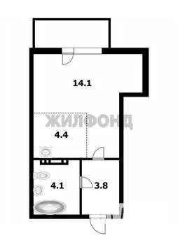 1-к квартира, сданный дом, 30м2, 5/11 этаж