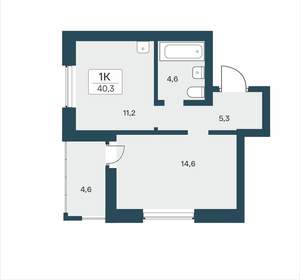 1-к квартира, вторичка, 40м2, 5/18 этаж