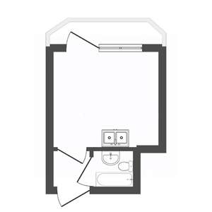 1-к квартира, вторичка, 44м2, 1/18 этаж