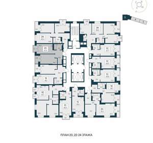 2-к квартира, вторичка, 47м2, 24/30 этаж