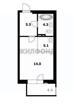 1-к квартира, сданный дом, 29м2, 10/17 этаж