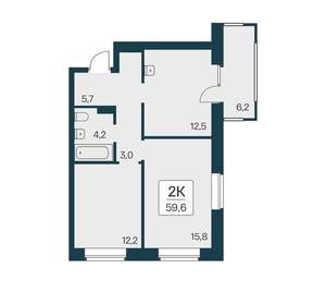 2-к квартира, вторичка, 60м2, 11/21 этаж