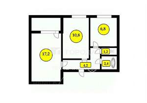 2-к квартира, вторичка, 43м2, 3/9 этаж