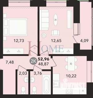 2-к квартира, вторичка, 49м2, 17/25 этаж