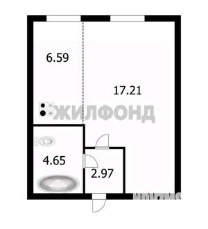 1-к квартира, вторичка, 32м2, 4/19 этаж