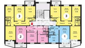 2-к квартира, вторичка, 56м2, 2/10 этаж