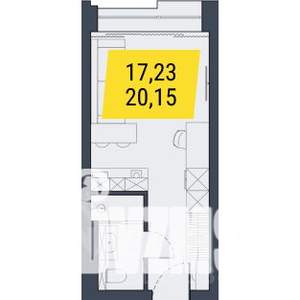 Студия квартира, вторичка, 20м2, 21/29 этаж