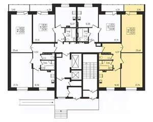 2-к квартира, строящийся дом, 70м2, 1/17 этаж