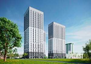 2-к квартира, строящийся дом, 56м2, 5/25 этаж