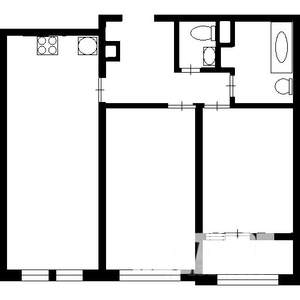 1-к квартира, вторичка, 50м2, 8/10 этаж