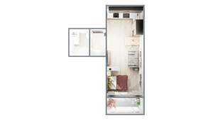 1-к квартира, вторичка, 33м2, 8/17 этаж