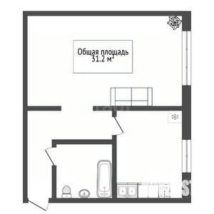 1-к квартира, вторичка, 31м2, 1/5 этаж