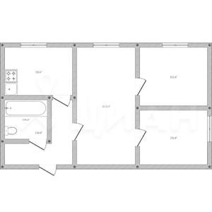 2-к квартира, вторичка, 44м2, 2/5 этаж