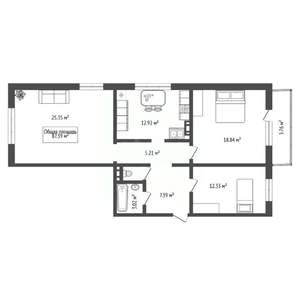 3-к квартира, вторичка, 87м2, 7/10 этаж