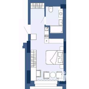 1-к квартира, вторичка, 23м2, 28/30 этаж