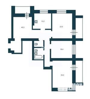 3-к квартира, вторичка, 124м2, 7/12 этаж