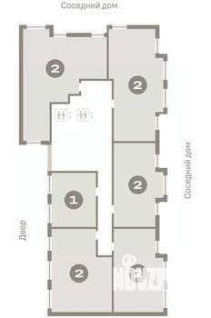 2-к квартира, вторичка, 60м2, 10/12 этаж