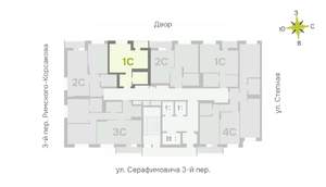 Студия квартира, строящийся дом, 30м2, 25/25 этаж