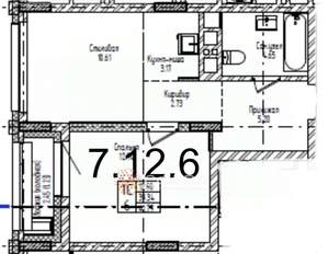 1-к квартира, строящийся дом, 42м2, 12/17 этаж