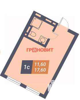 Студия квартира, вторичка, 17м2, 3/8 этаж