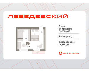 Студия квартира, вторичка, 34м2, 9/12 этаж