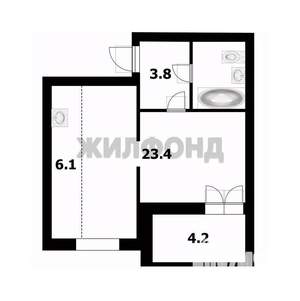 1-к квартира, вторичка, 37м2, 2/5 этаж